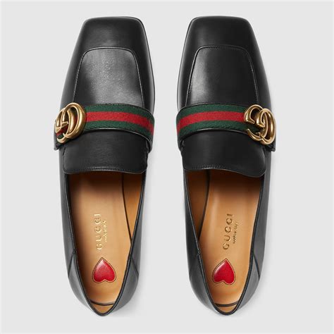 gucci women's leather loafers with double g|classic gucci loafers women's.